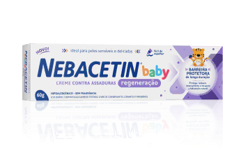 Embalagem de Nebacetin Baby Regeneração 60g.