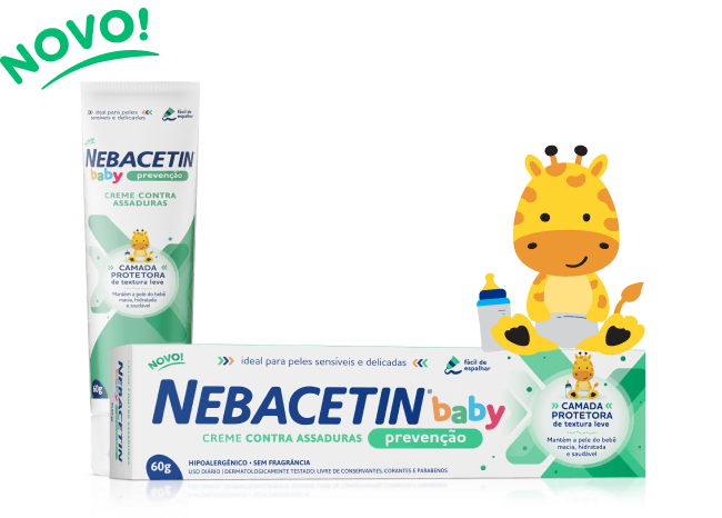 Imagem da embalagem de Nebacetin Baby Prevenção 60g.